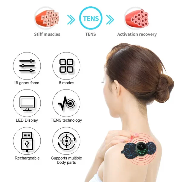 Mini EMS Cervical Massage Sticker: Relieve Neck Tension Anytime, Anywhere - Image 5