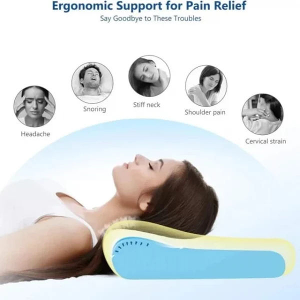 Memory Foam Neck Pillow with Divider: Reduce Snoring & Find Comfort - Image 5