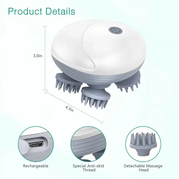 Cordless Head Massager: Relief & Relaxation at Your Fingertips - Image 3